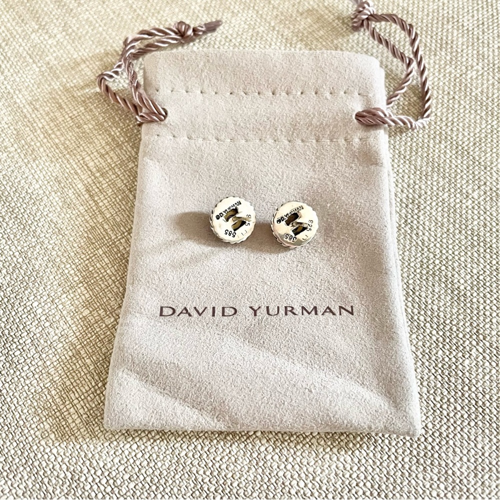 David Yurman Amethyst Cookie Stud Earrings - Picture 3 of 10